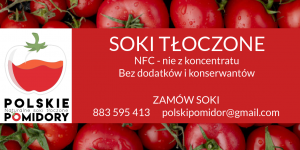 polskie pomidory, soki pomidorowe, soki naturalne nfc